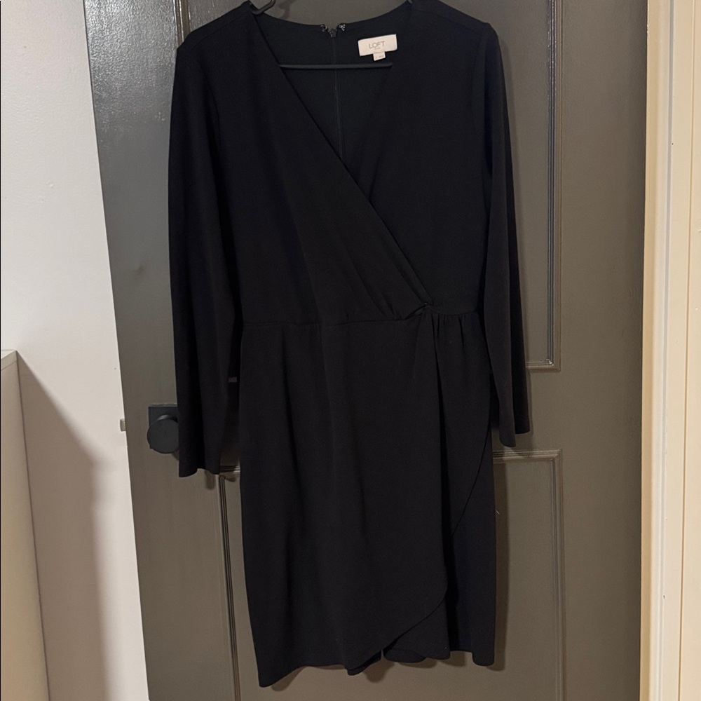 LOFT Black Long Sleeve Dress